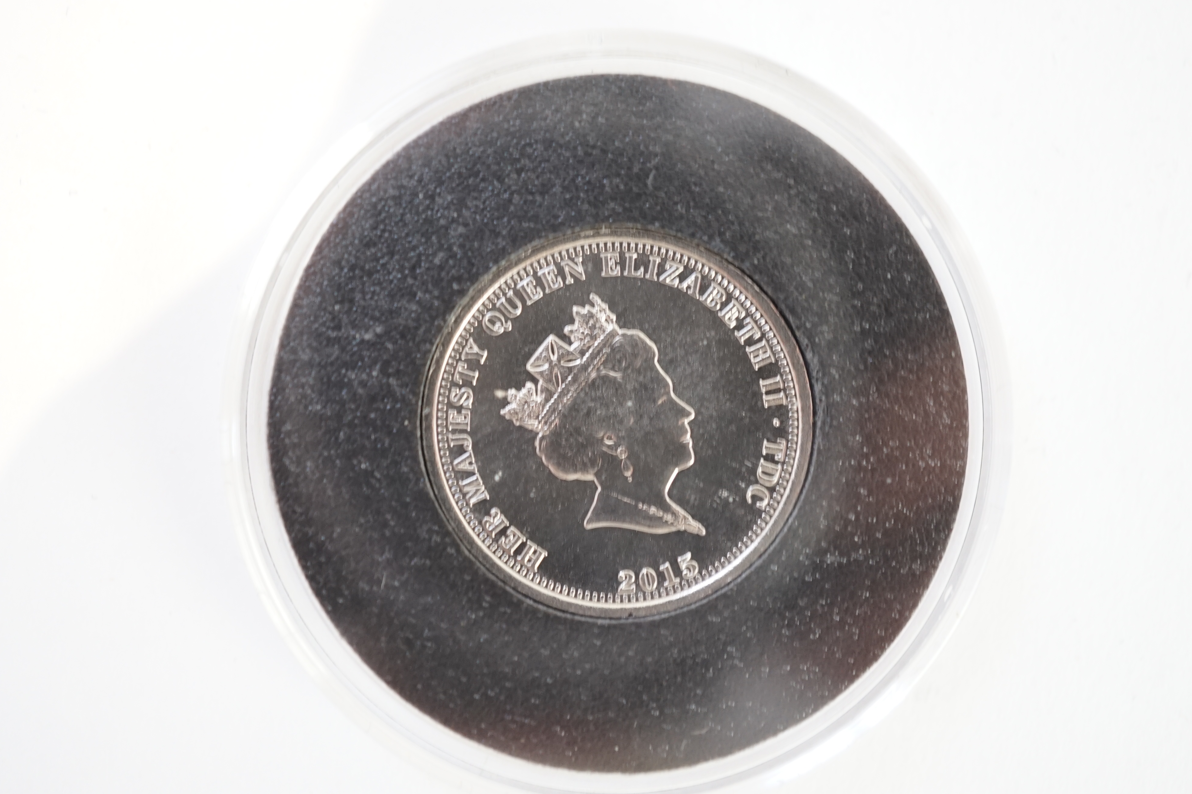 Tristan da Cunha, Elizabeth II, proof palladium £1 coin, 2015, 8g, in Jubilee Mint fitted case with certificate